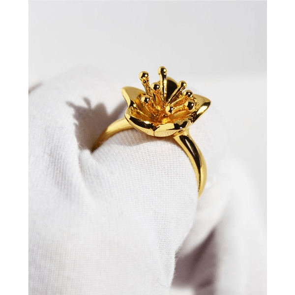 Wholesale Gold Flower Vintage Vintage Rose Rotatable Ring JDC-RS-BaoLi066 Rings 宝莉 Wholesale Jewelry JoyasDeChina Joyas De China