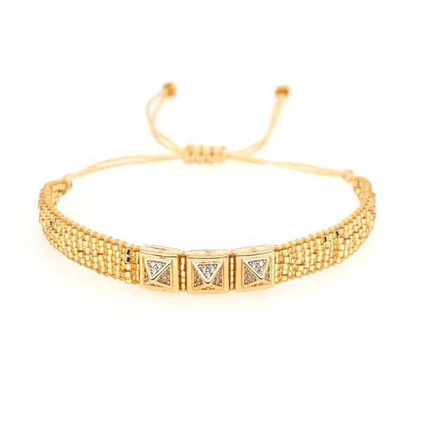 Bulk Jewelry Wholesale gold hip-hop fashion punk rivet diamond bracelet JDC-gbh297 Wholesale factory from China YIWU China