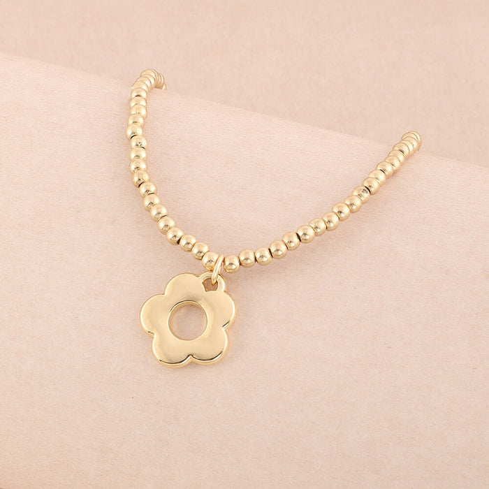 Wholesale gold hollow Flower Bead Necklace JDC-NE-E319 necklaces 奈珠 Wholesale Jewelry JoyasDeChina Joyas De China