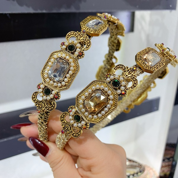 Wholesale Gold Jewel Baroque Headband JDC-HD-Yangq004 Headband 艳茜 Wholesale Jewelry JoyasDeChina Joyas De China