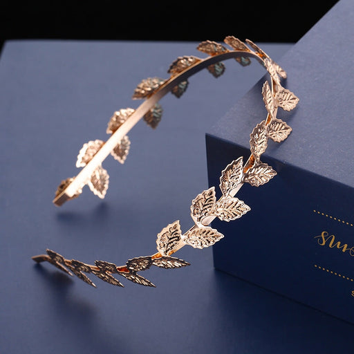 Wholesale gold leaf metal hair band JDC-HD-JianZ002 headband 简质 GOLD Wholesale Jewelry JoyasDeChina Joyas De China