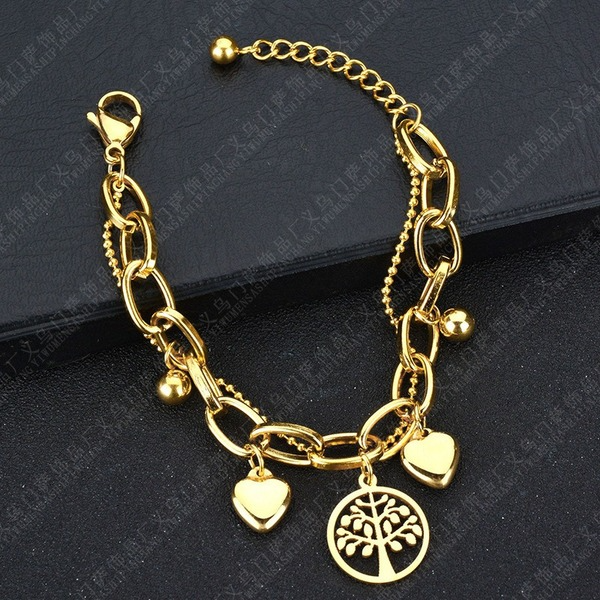 Bulk Jewelry Wholesale gold Life Tree double Bracelet JDC-ST-L009 Wholesale factory from China YIWU China