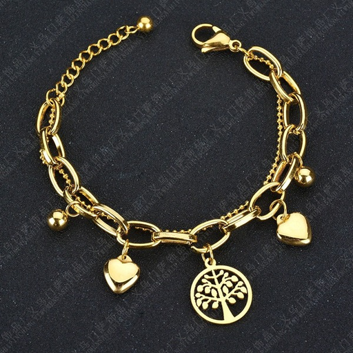 Bulk Jewelry Wholesale gold Life Tree double Bracelet JDC-ST-L009 Wholesale factory from China YIWU China