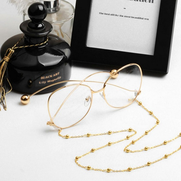 Bulk Jewelry Wholesale gold metal beaded glasses chain JDC-MC-YM007 Wholesale factory from China YIWU China