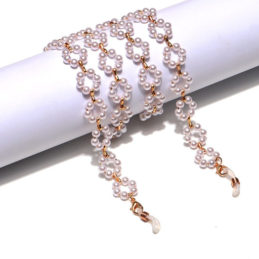 Bulk Jewelry Wholesale gold metal fully handmade white flower pearl glasses rope JDC-MC-YM015 Wholesale factory from China YIWU China