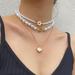 Bulk Jewelry Wholesale gold metal geometric imitation pearl set necklace JDC-NE-KunJ041 Wholesale factory from China YIWU China