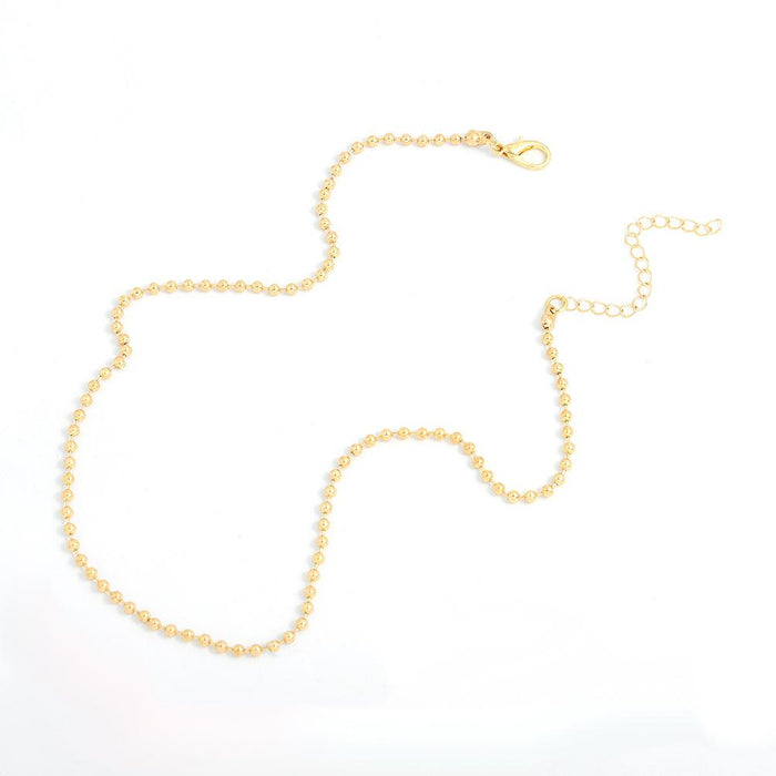 Bulk Jewelry Wholesale gold metal pearl splicing clavicle chain JDC-NE-V3 Wholesale factory from China YIWU China