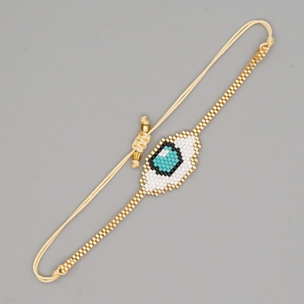 Bulk Jewelry Wholesale gold Miyuki beads blue eyes bracelet JDC-gbh355 Wholesale factory from China YIWU China