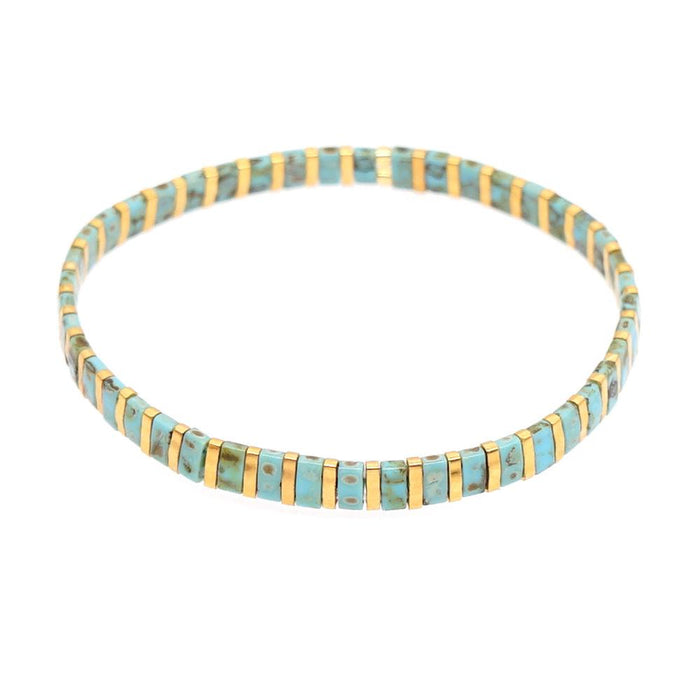 Bulk Jewelry Wholesale gold multi-layer stacked Bohemian national style Tila beads woven Beaded Bracelet JDC-gbh259 Wholesale factory from China YIWU China