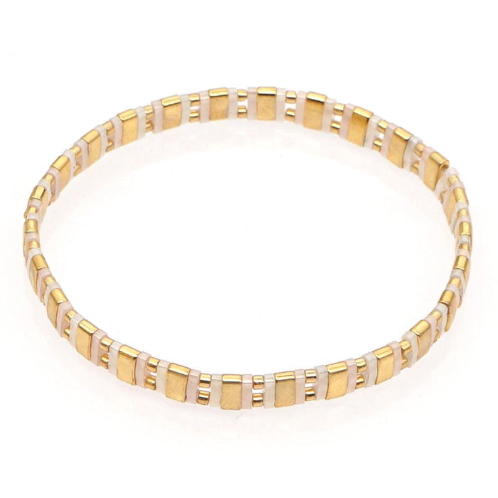 Bulk Jewelry Wholesale gold multi-layer stacked Bohemian national style Tila beads woven Beaded Bracelet JDC-gbh259 Wholesale factory from China YIWU China