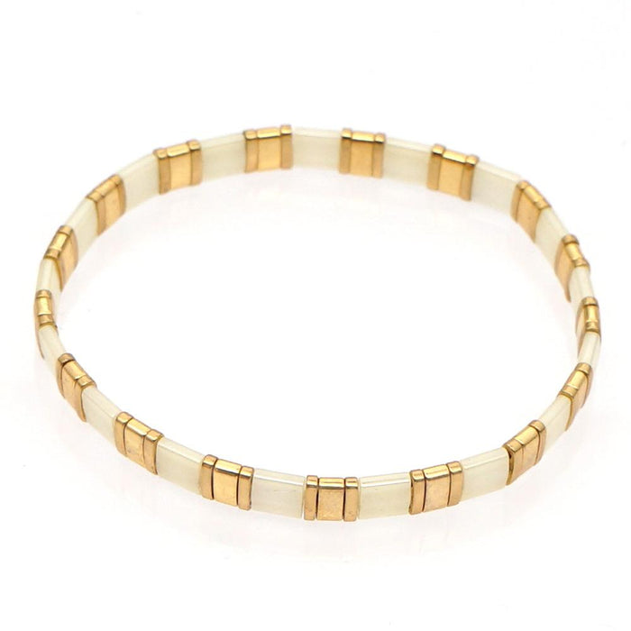 Bulk Jewelry Wholesale gold multi-layer stacked Bohemian national style Tila beads woven Beaded Bracelet JDC-gbh259 Wholesale factory from China YIWU China