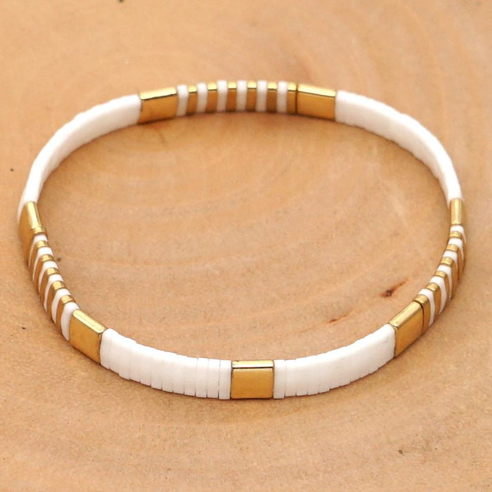 Bulk Jewelry Wholesale gold multi-layer stacked Bohemian national style Tila beads woven Beaded Bracelet JDC-gbh259 Wholesale factory from China YIWU China