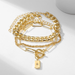 Bulk Jewelry Wholesale gold multi-layer thick chain alloy bracelets JDC-BT-F395 Wholesale factory from China YIWU China