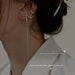 Wholesale gold pearl long tassel alloy ear clip JDC-ES-ChiH016 Earrings 池豪 Wholesale Jewelry JoyasDeChina Joyas De China