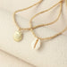 Wholesale gold pearl white shell necklace JDC-NE-E316 necklaces 奈珠 NZ2528jinse Wholesale Jewelry JoyasDeChina Joyas De China