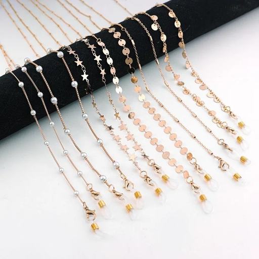 Bulk Jewelry Wholesale gold plated copper hanging neck sequins star glasses chain JDC-MC-HW004 Wholesale factory from China YIWU China