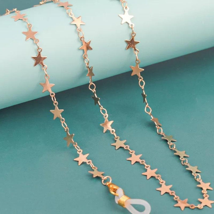 Bulk Jewelry Wholesale gold plated copper hanging neck sequins star glasses chain JDC-MC-HW004 Wholesale factory from China YIWU China