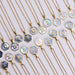 Wholesale Gold Plated Stainless Steel Blue Shell Letter Necklace JDC-NE-Aimi022 Necklaces 爱米 Wholesale Jewelry JoyasDeChina Joyas De China