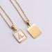 Wholesale Gold Plated Stainless Steel White Shell Letter Necklace JDC-NE-Aimi020 Necklaces 爱米 Wholesale Jewelry JoyasDeChina Joyas De China