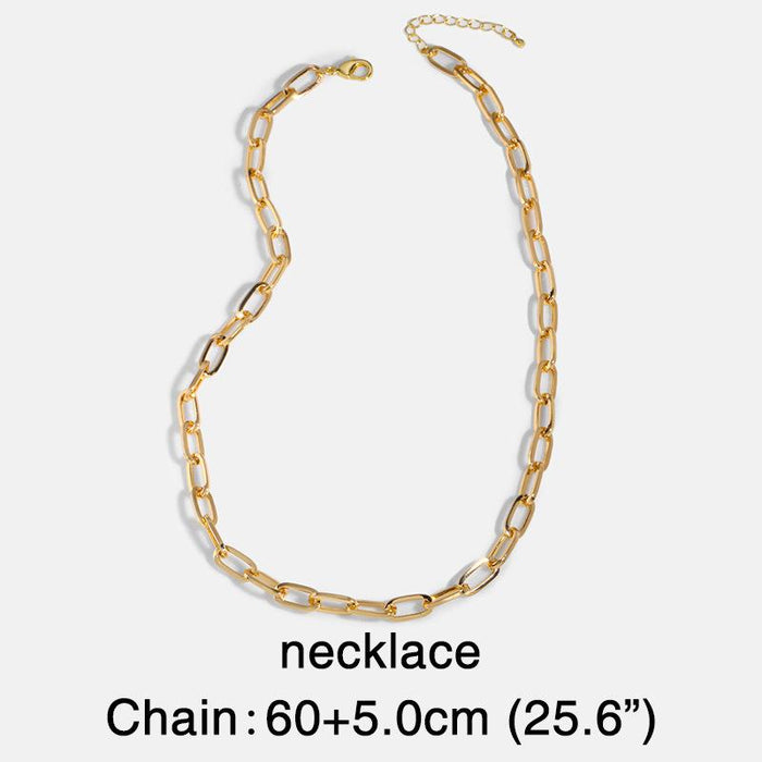 Bulk Jewelry Wholesale gold titanium steel thick chain Necklaces JDC-NE-AS224 Wholesale factory from China YIWU China