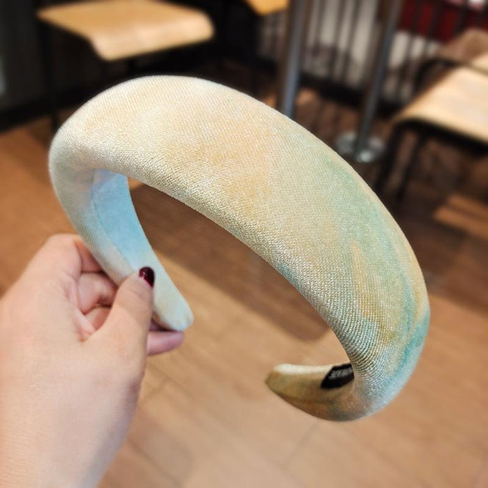 Bulk Jewelry Wholesale gold velvet sponge flat hair hoops-JDC-HD-O023 Wholesale factory from China YIWU China