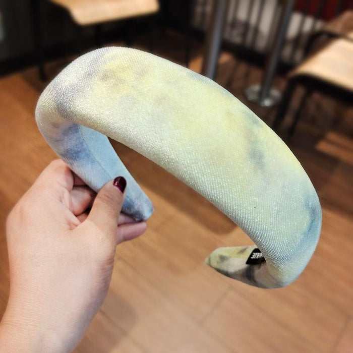 Bulk Jewelry Wholesale gold velvet sponge flat hair hoops-JDC-HD-O023 Wholesale factory from China YIWU China