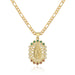 Wholesale gold Virgin Mary copper gilded necklace JDC-NE-AG140 Necklaces 澳古 1 Wholesale Jewelry JoyasDeChina Joyas De China