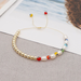 Bulk Jewelry Wholesale Golden Baroque Pearl Colorful Glass Eye Bracelet JDC-gbh379 Wholesale factory from China YIWU China