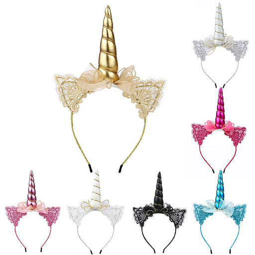 Bulk Jewelry Wholesale golden children Unicorn headband cat ear hoops JDC-HD-m005 Wholesale factory from China YIWU China