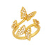 Bulk Jewelry Wholesale golden copper butterfly ring  JDC-RS-AS008 Wholesale factory from China YIWU China