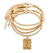 Bulk Jewelry Wholesale golden multi-layer snake bone chain rose tag anklet JDC-AS-F323 Wholesale factory from China YIWU China