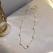 Bulk Jewelry Wholesale golden pearl pearl necklace clavicle chain JDC-NE-BY025 Wholesale factory from China YIWU China