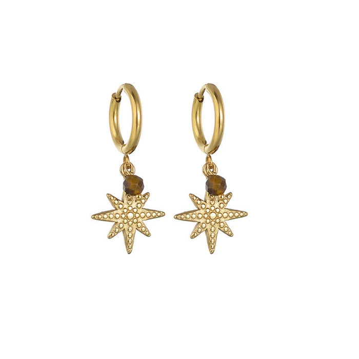 Wholesale golden rice pearl tree three-dimensional Starfish Earrings JDC-ES-RXSFL013 Earrings 尚芙乐 Wholesale Jewelry JoyasDeChina Joyas De China