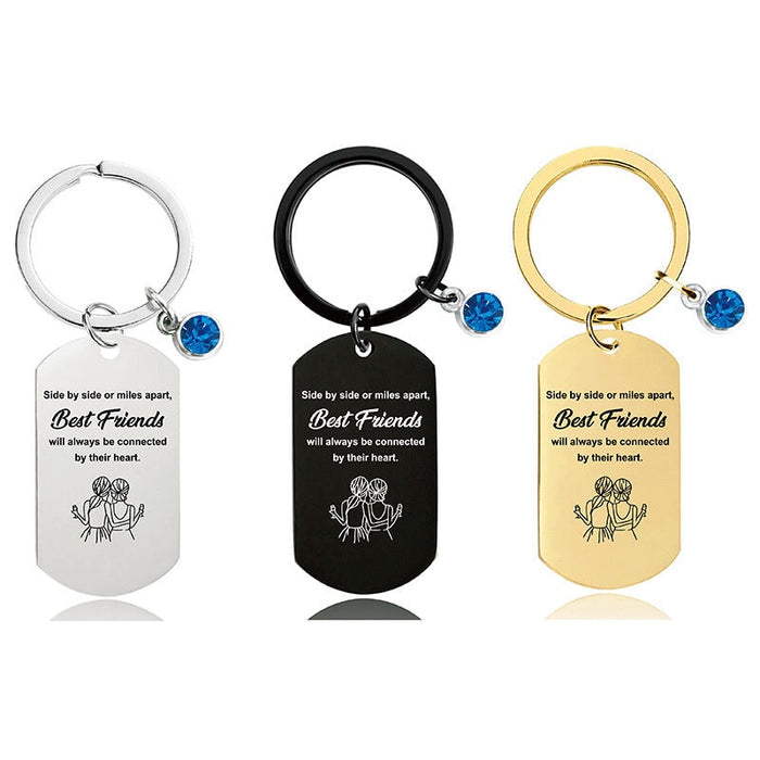 Wholesale Good Friends Electroplated Metal Keychain JDC-KC-GangGu005 Keychains 钢古 Wholesale Jewelry JoyasDeChina Joyas De China