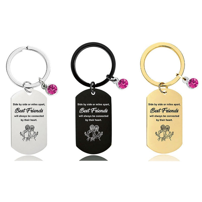 Wholesale Good Friends Electroplated Metal Keychain JDC-KC-GangGu005 Keychains 钢古 Wholesale Jewelry JoyasDeChina Joyas De China