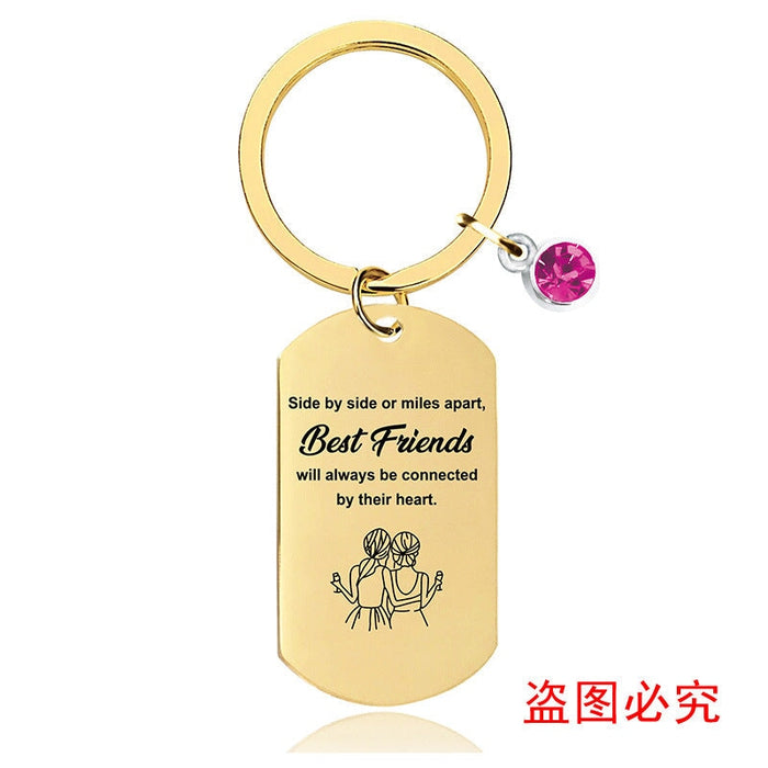 Wholesale Good Friends Electroplated Metal Keychain JDC-KC-GangGu005 Keychains 钢古 Wholesale Jewelry JoyasDeChina Joyas De China