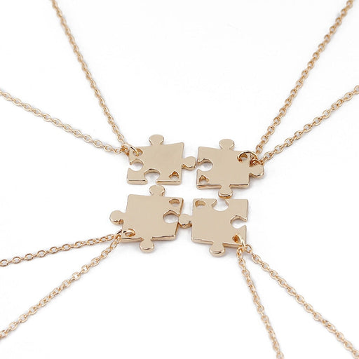 Wholesale good friends four-petal splicing geometric pendant alloy necklace JDC-NE-LangT025 Necklaces 阆天 Wholesale Jewelry JoyasDeChina Joyas De China