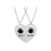 Wholesale good friends leaf two petal splicing love alloy necklace JDC-NE-LangT018 Necklaces 阆天 Wholesale Jewelry JoyasDeChina Joyas De China