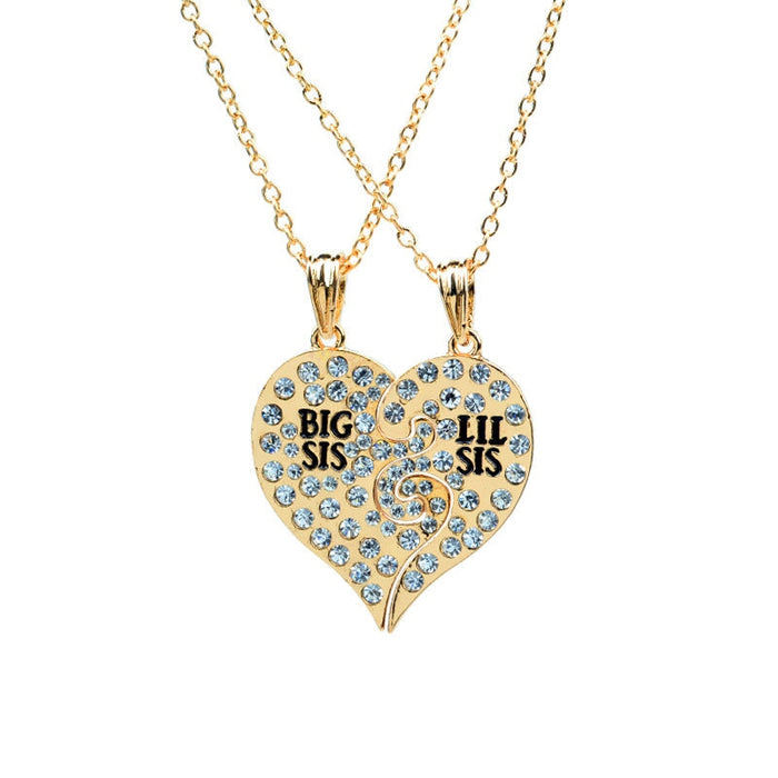 Wholesale good friends love diamond inlaid alloy necklace JDC-NE-LangT006 Necklaces 阆天 Wholesale Jewelry JoyasDeChina Joyas De China