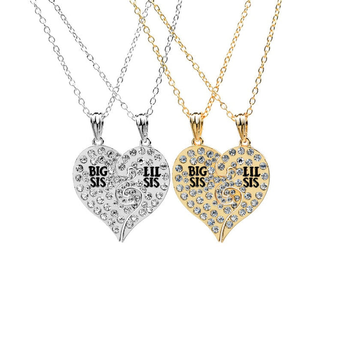 Wholesale good friends love diamond inlaid alloy necklace JDC-NE-LangT006 Necklaces 阆天 Wholesale Jewelry JoyasDeChina Joyas De China