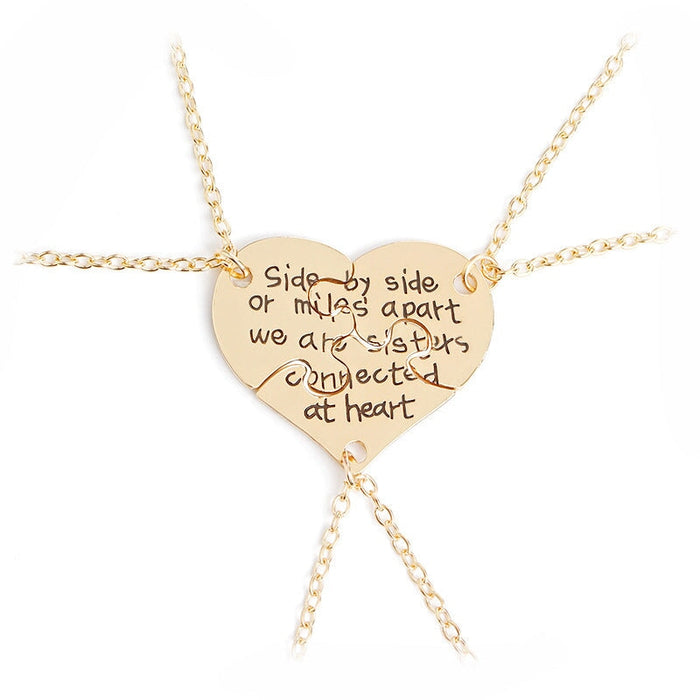 Wholesale good friends three-flap splicing alloy necklace JDC-NE-LangT015 Necklaces 阆天 2 Wholesale Jewelry JoyasDeChina Joyas De China