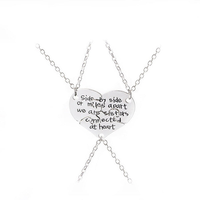 Wholesale good friends three-flap splicing alloy necklace JDC-NE-LangT015 Necklaces 阆天 Wholesale Jewelry JoyasDeChina Joyas De China