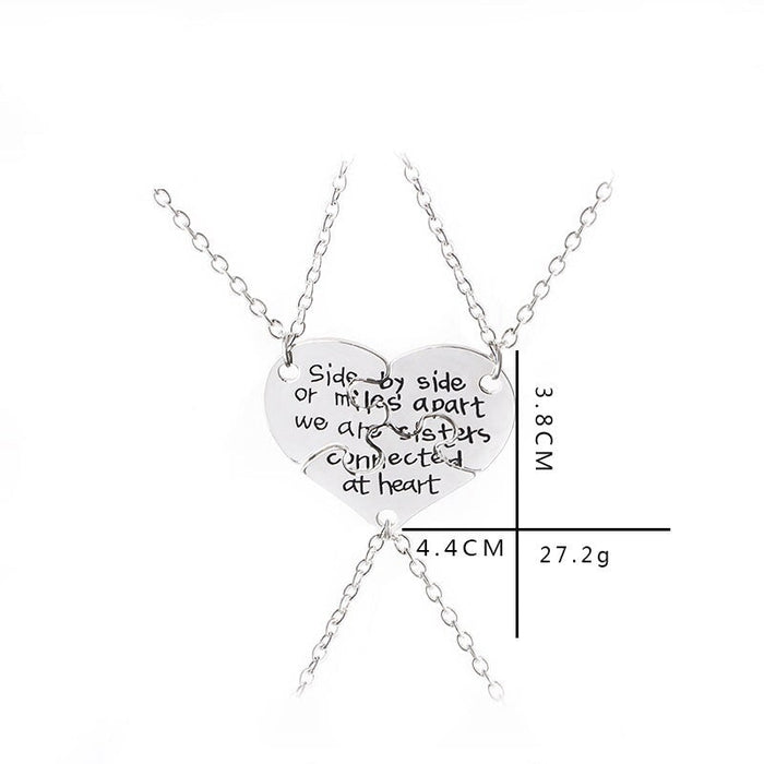 Wholesale good friends three-flap splicing alloy necklace JDC-NE-LangT015 Necklaces 阆天 Wholesale Jewelry JoyasDeChina Joyas De China