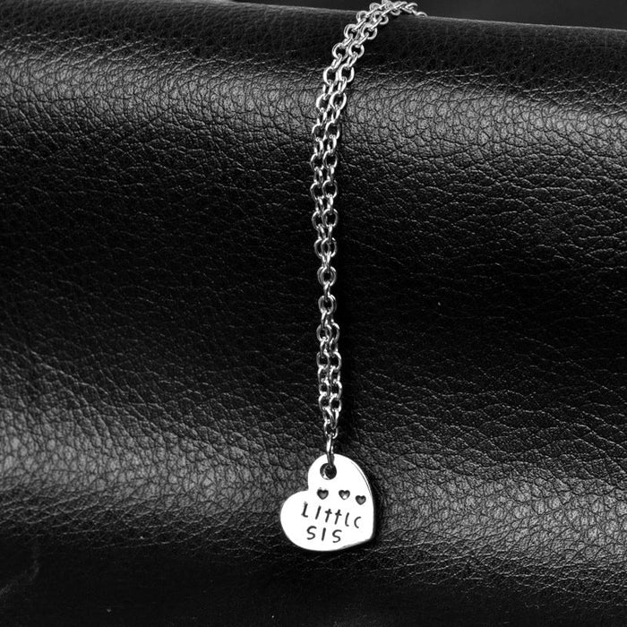 Wholesale good friends three-petal splicing love alloy necklace JDC-NE-LangT008 Necklaces 阆天 Wholesale Jewelry JoyasDeChina Joyas De China