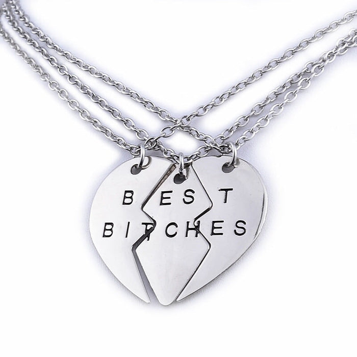 Wholesale good friends three petal two petals panel gold alloy necklace JDC-NE-LangT012 Necklaces 阆天 Wholesale Jewelry JoyasDeChina Joyas De China