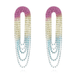 Wholesale Gradient Color Rhinestone Long Fringe Large Earrings JDC-ES-ZHONGW014 Earrings 众薇 Wholesale Jewelry JoyasDeChina Joyas De China