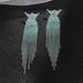 Wholesale Gradient Colored Rhinestone Cross Long Fringe Large Earrings JDC-ES-ZHONGW009 Earrings 众薇 Wholesale Jewelry JoyasDeChina Joyas De China