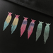 Wholesale Gradient Colored Rhinestone Cross Long Fringe Large Earrings JDC-ES-ZHONGW009 Earrings 众薇 Wholesale Jewelry JoyasDeChina Joyas De China
