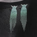 Wholesale Gradient Colored Rhinestone Cross Long Fringe Large Earrings JDC-ES-ZHONGW009 Earrings 众薇 green gradient Wholesale Jewelry JoyasDeChina Joyas De China