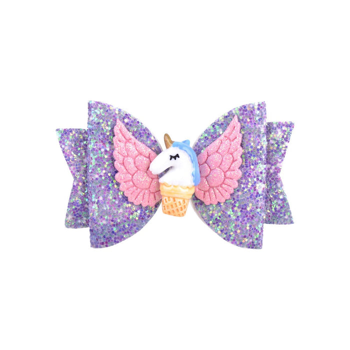 Wholesale gradient rainbow color sequin glitter powder ribbon children's hairpin (F)JDC-HC-Xiane001 Hair Clips 仙儿 1 Wholesale Jewelry JoyasDeChina Joyas De China